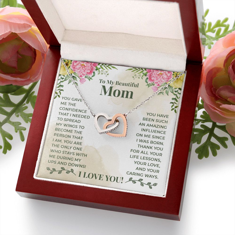 To My Beautiful Mom You Have Been Such an Amazing Influence Inseparable Necklace-Express Your Love Gifts
