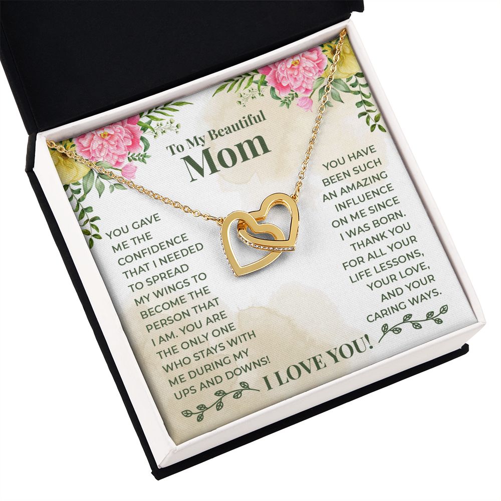 To My Beautiful Mom You Have Been Such an Amazing Influence Inseparable Necklace-Express Your Love Gifts