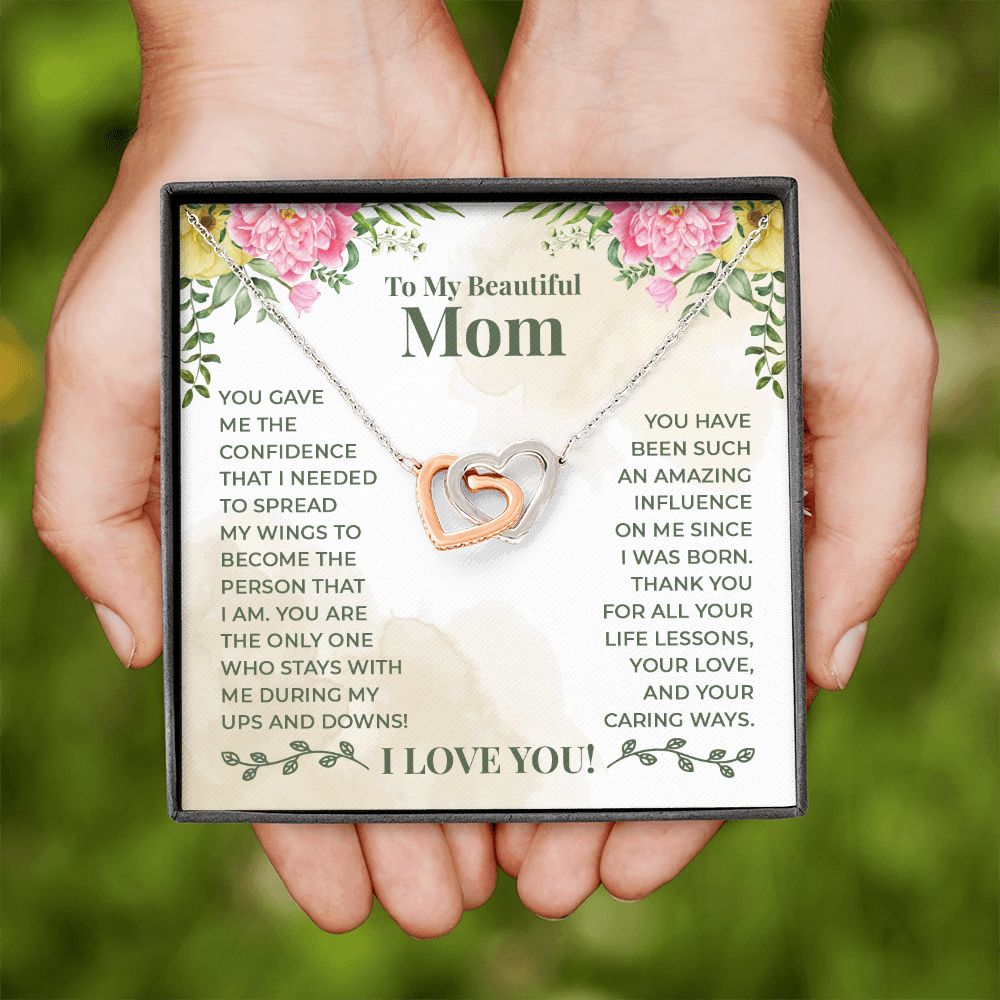 To My Beautiful Mom You Have Been Such an Amazing Influence Inseparable Necklace-Express Your Love Gifts