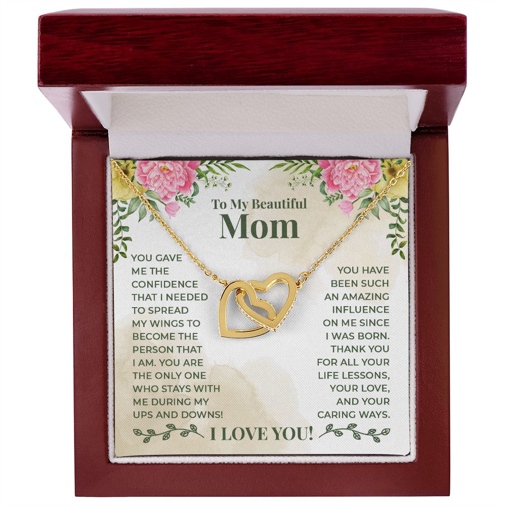 To My Beautiful Mom You Have Been Such an Amazing Influence Inseparable Necklace-Express Your Love Gifts