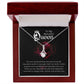 To My Beautiful Queen You Are My Best Friend Alluring Ribbon Necklace Message Card-Express Your Love Gifts