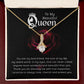 To My Beautiful Queen You Are My Best Friend Alluring Ribbon Necklace Message Card-Express Your Love Gifts