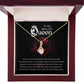 To My Beautiful Queen You Are My Best Friend Alluring Ribbon Necklace Message Card-Express Your Love Gifts
