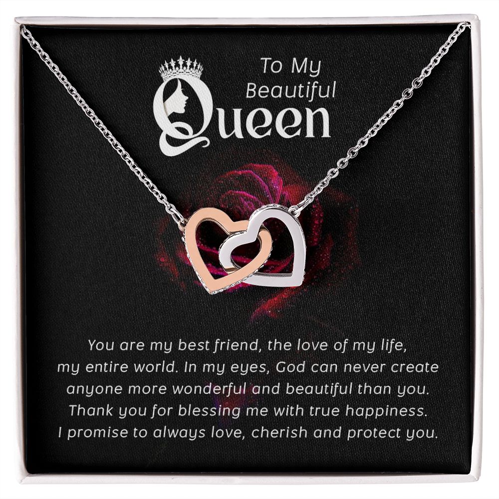 To My Beautiful Queen You Are My Best Friend Inseparable Necklace-Express Your Love Gifts