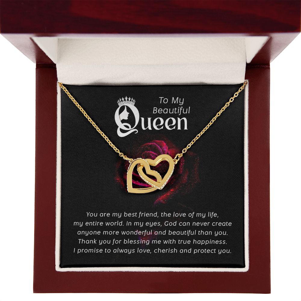 To My Beautiful Queen You Are My Best Friend Inseparable Necklace-Express Your Love Gifts
