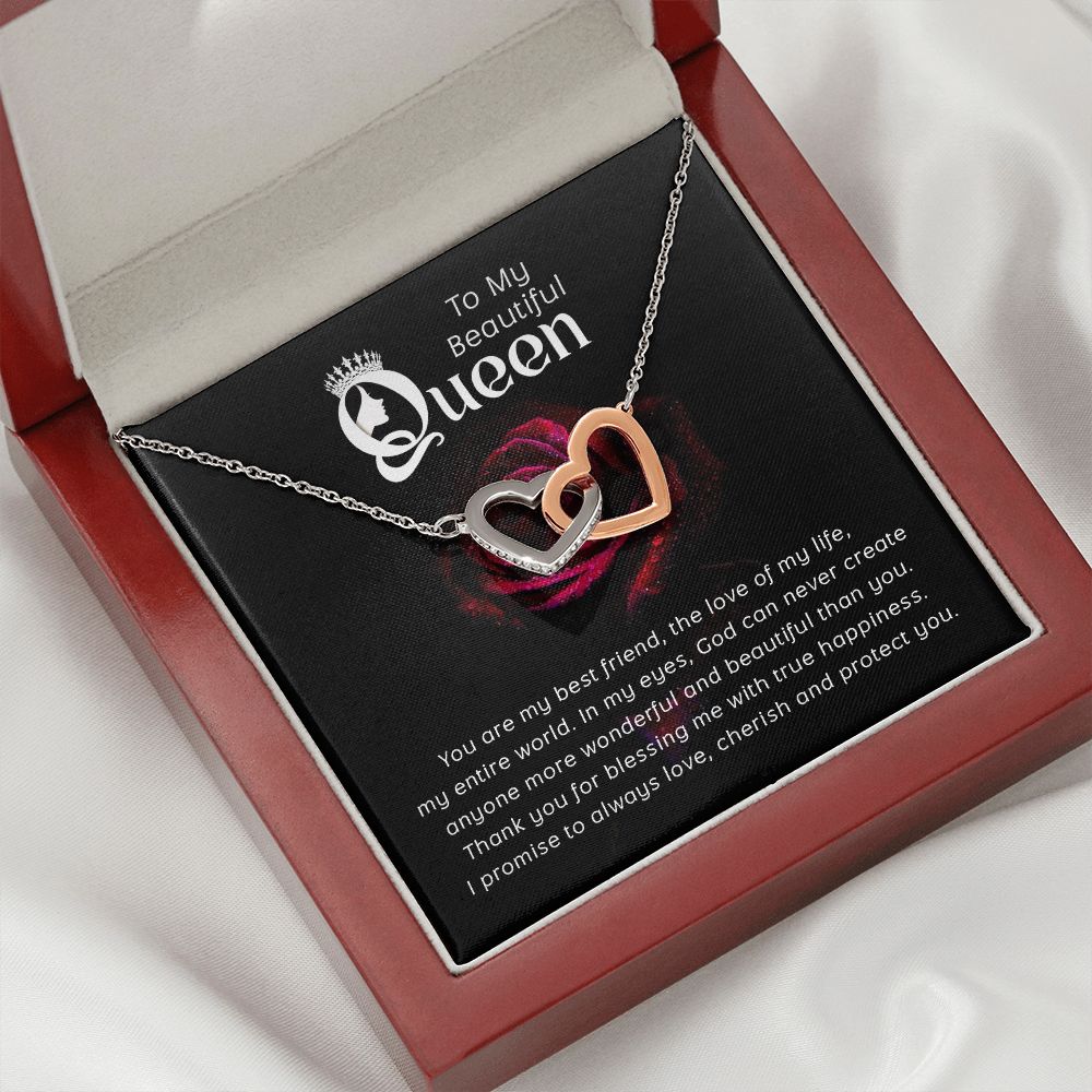 To My Beautiful Queen You Are My Best Friend Inseparable Necklace-Express Your Love Gifts