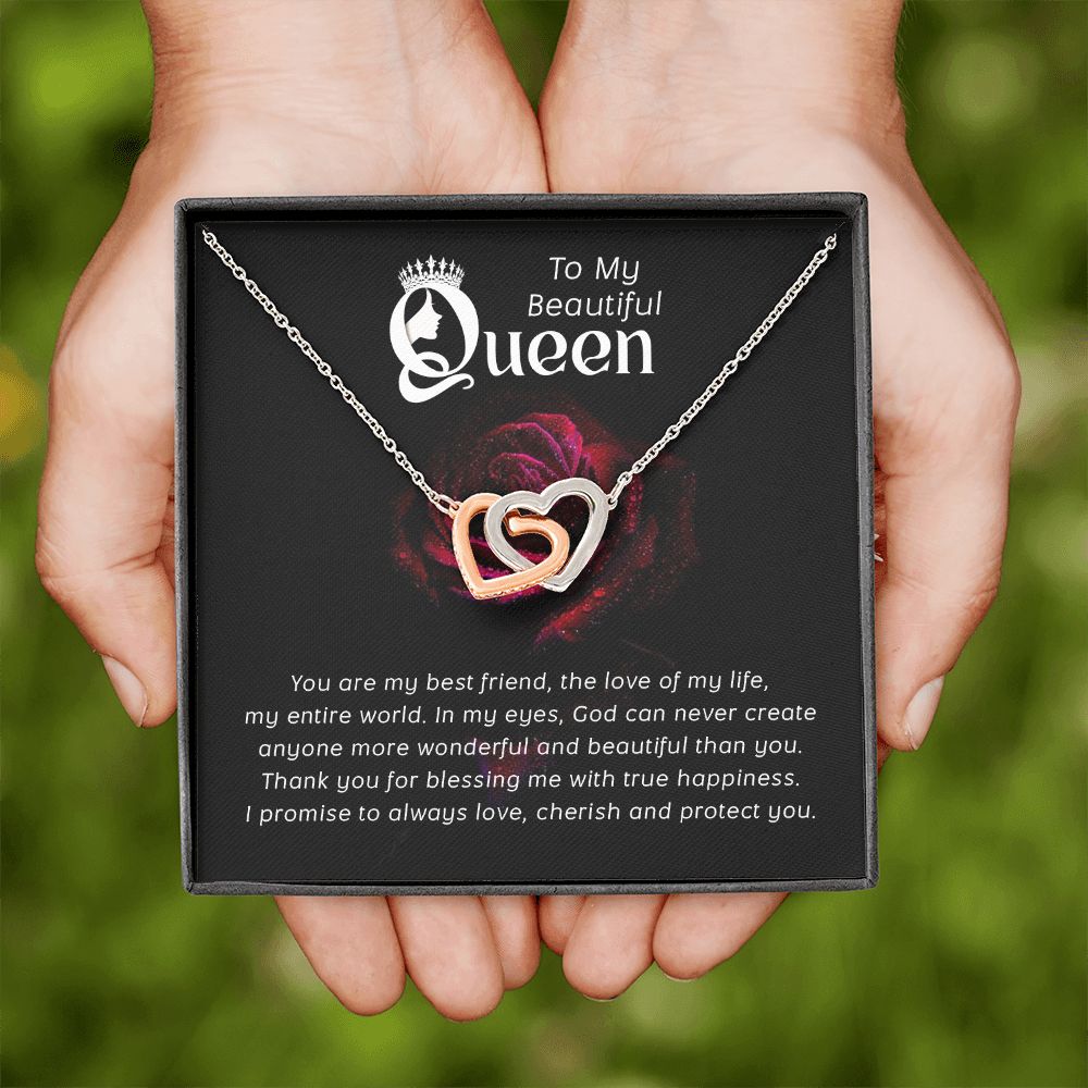 To My Beautiful Queen You Are My Best Friend Inseparable Necklace-Express Your Love Gifts