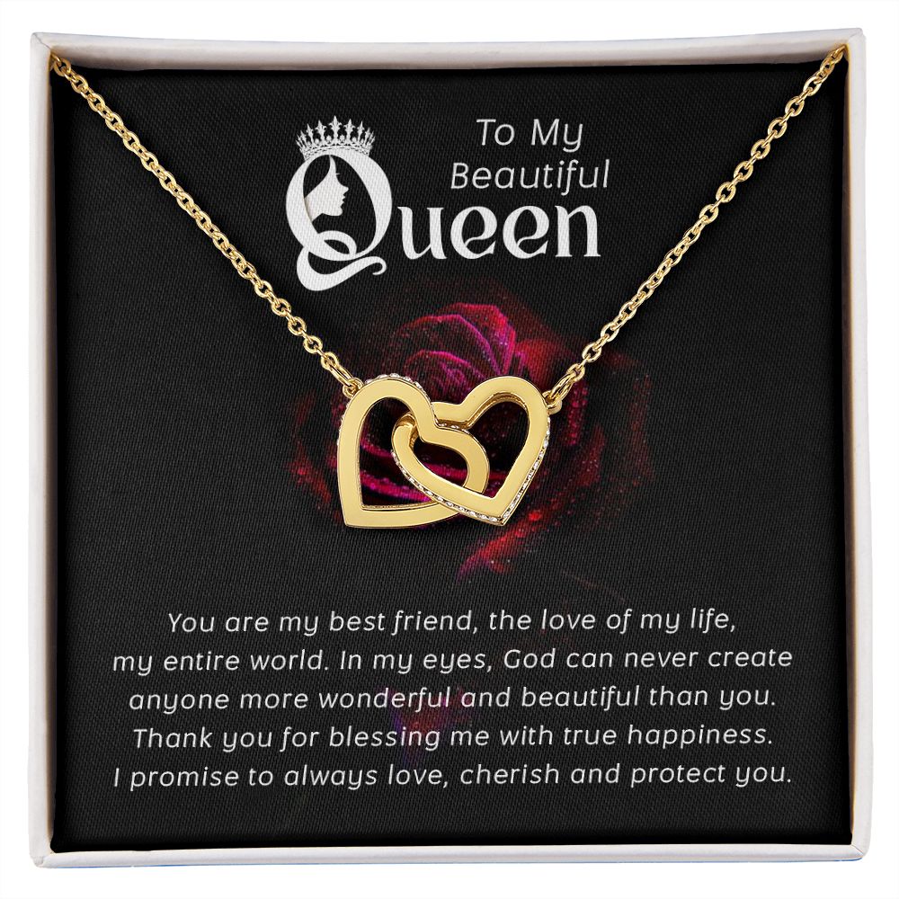 To My Beautiful Queen You Are My Best Friend Inseparable Necklace-Express Your Love Gifts