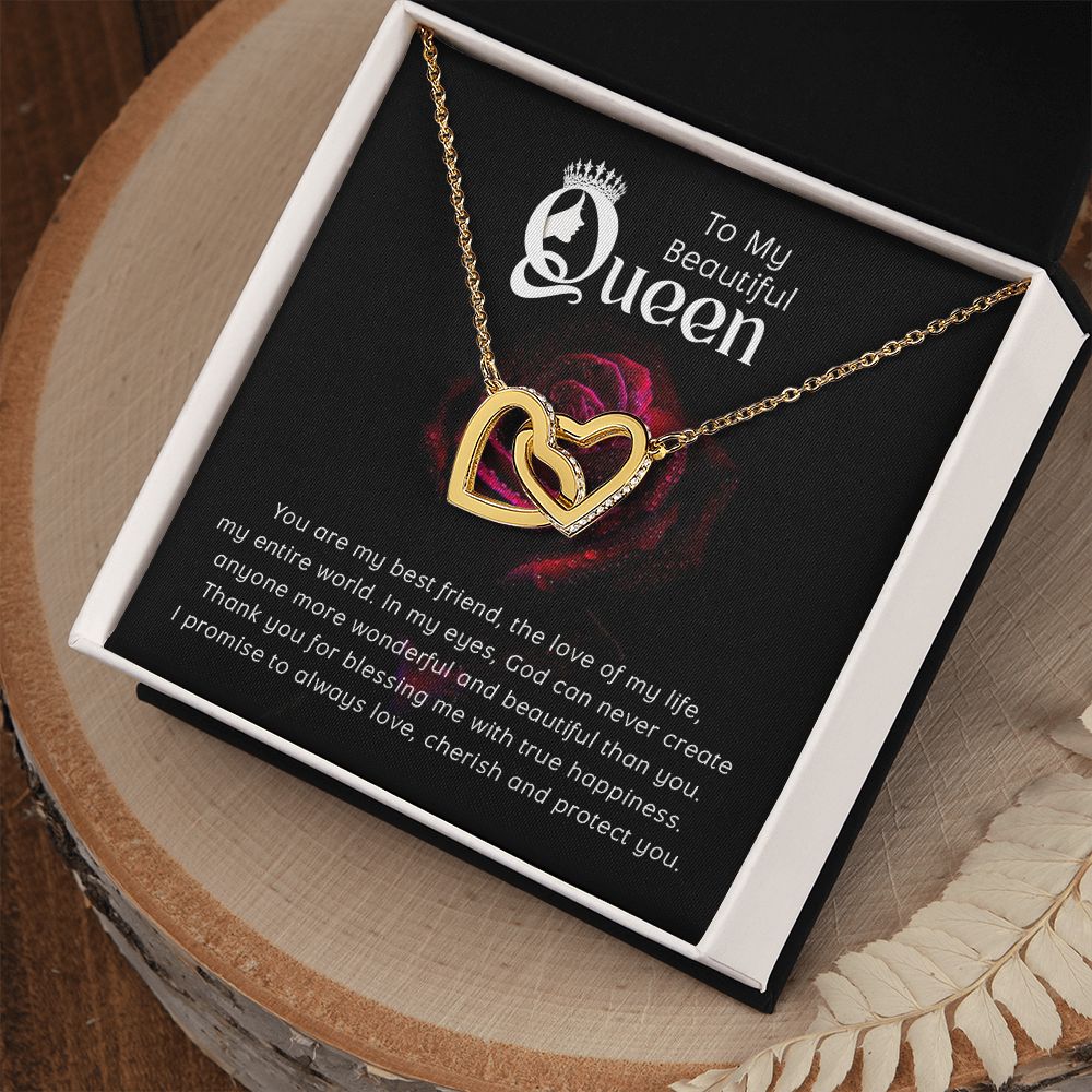 To My Beautiful Queen You Are My Best Friend Inseparable Necklace-Express Your Love Gifts