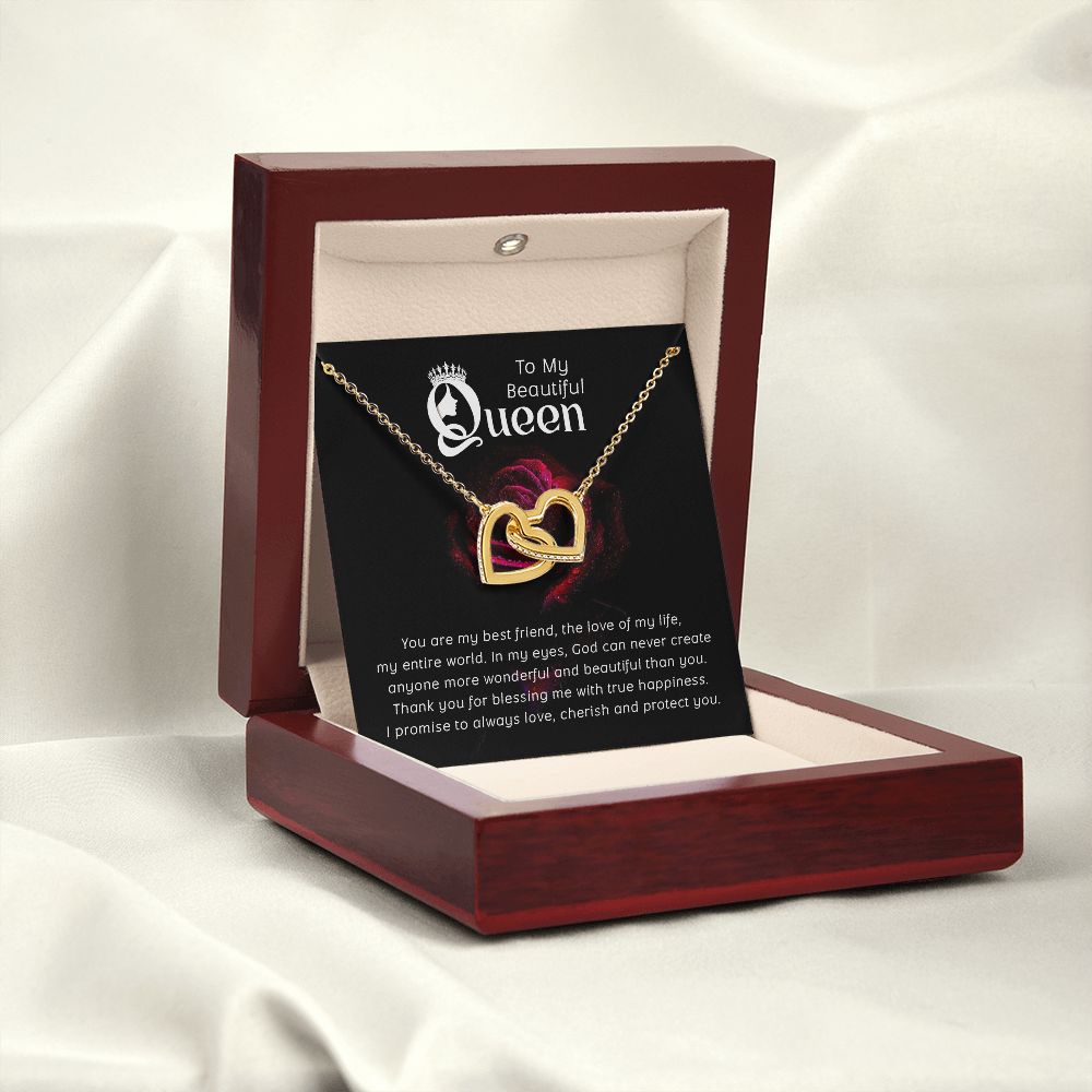 To My Beautiful Queen You Are My Best Friend Inseparable Necklace-Express Your Love Gifts
