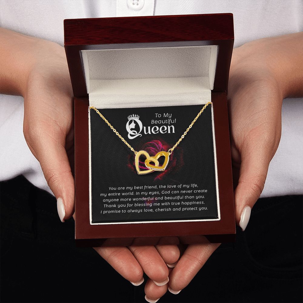 To My Beautiful Queen You Are My Best Friend Inseparable Necklace-Express Your Love Gifts