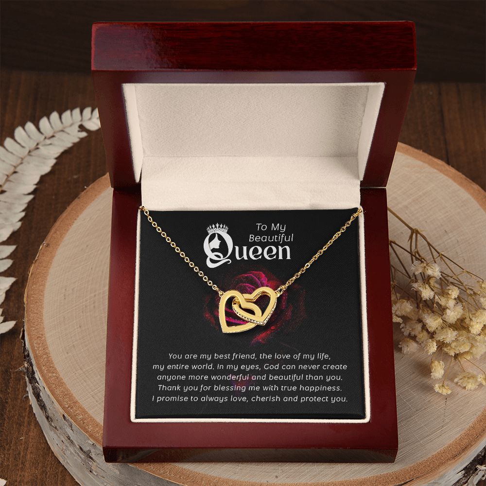 To My Beautiful Queen You Are My Best Friend Inseparable Necklace-Express Your Love Gifts