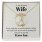 To My Beautiful Wife Every Single Day We Spend Together Alluring Ribbon Necklace Message Card-Express Your Love Gifts