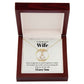 To My Beautiful Wife Every Single Day We Spend Together Alluring Ribbon Necklace Message Card-Express Your Love Gifts