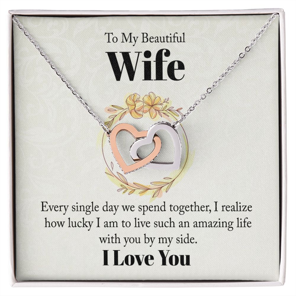 To My Beautiful Wife Every Single Day We Spend Together Inseparable Necklace-Express Your Love Gifts