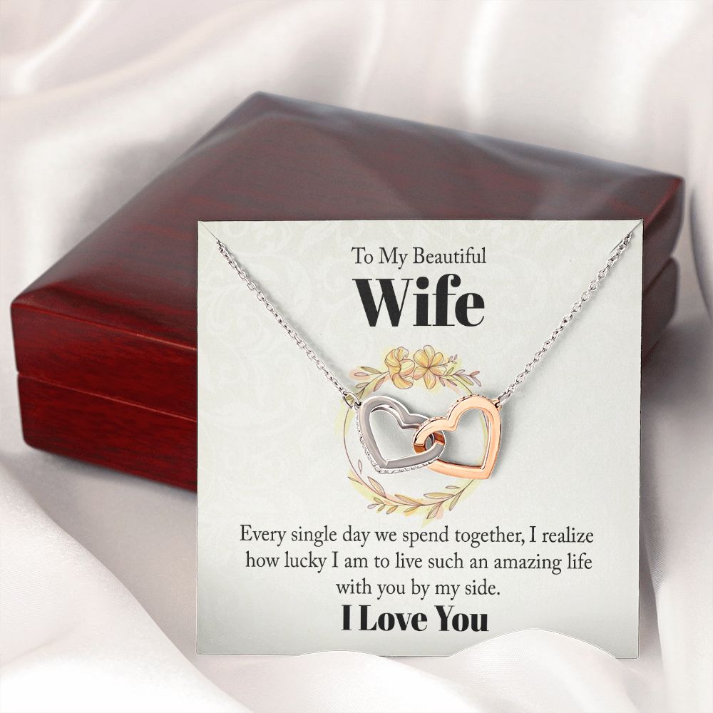 To My Beautiful Wife Every Single Day We Spend Together Inseparable Necklace-Express Your Love Gifts