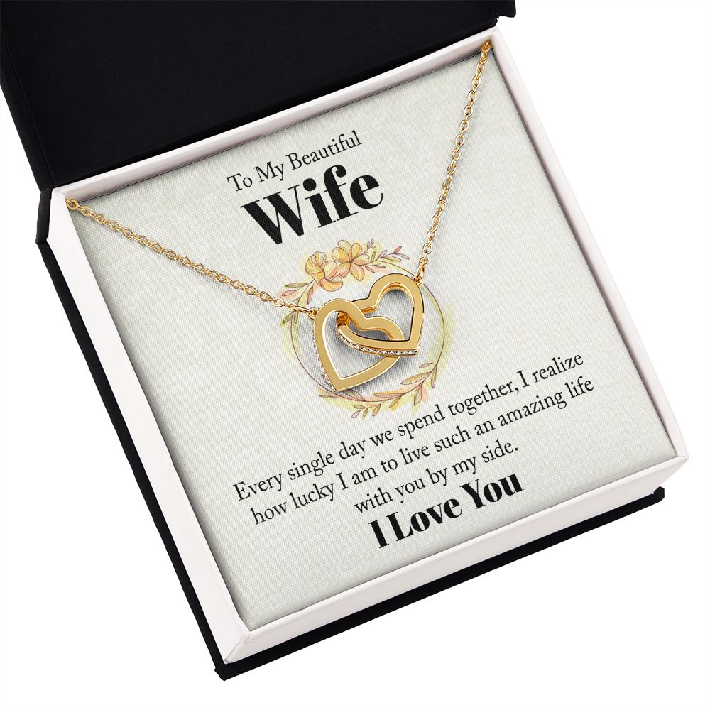 To My Beautiful Wife Every Single Day We Spend Together Inseparable Necklace-Express Your Love Gifts