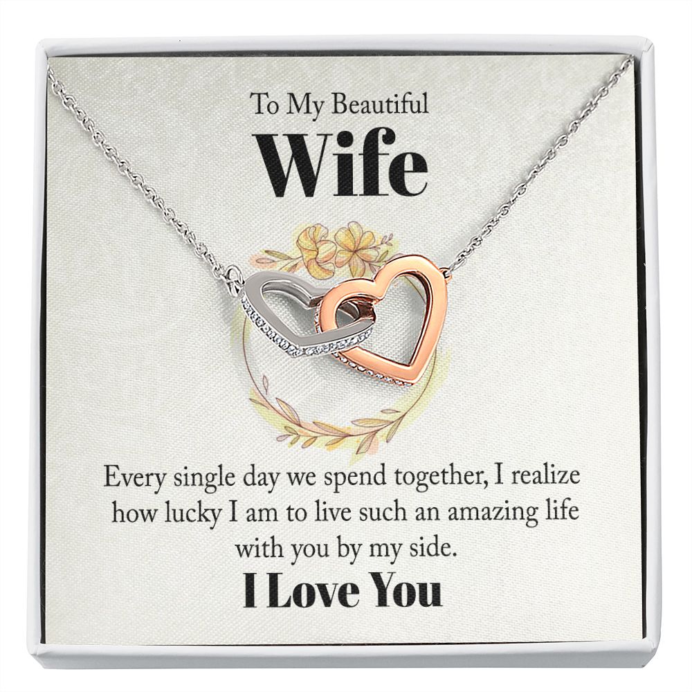 To My Beautiful Wife Every Single Day We Spend Together Inseparable Necklace-Express Your Love Gifts