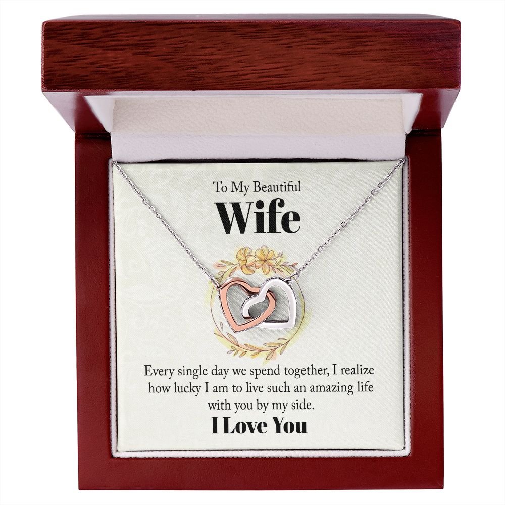 To My Beautiful Wife Every Single Day We Spend Together Inseparable Necklace-Express Your Love Gifts
