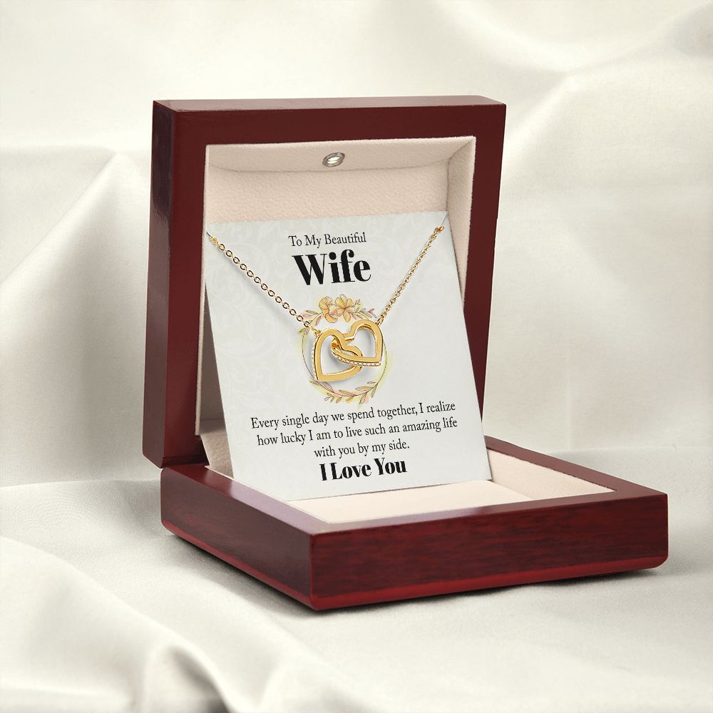 To My Beautiful Wife Every Single Day We Spend Together Inseparable Necklace-Express Your Love Gifts