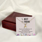 To My Best Friend Thank you Alluring Ribbon Necklace Message Card-Express Your Love Gifts