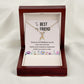 To My Best Friend Thank you Alluring Ribbon Necklace Message Card-Express Your Love Gifts