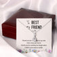 To My Best Friend Thank you Alluring Ribbon Necklace Message Card-Express Your Love Gifts