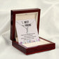 To My Best Friend Thank you Alluring Ribbon Necklace Message Card-Express Your Love Gifts