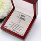 To My Best Friend Thank you Alluring Ribbon Necklace Message Card-Express Your Love Gifts