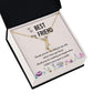 To My Best Friend Thank you Alluring Ribbon Necklace Message Card-Express Your Love Gifts