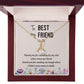 To My Best Friend Thank you Alluring Ribbon Necklace Message Card-Express Your Love Gifts