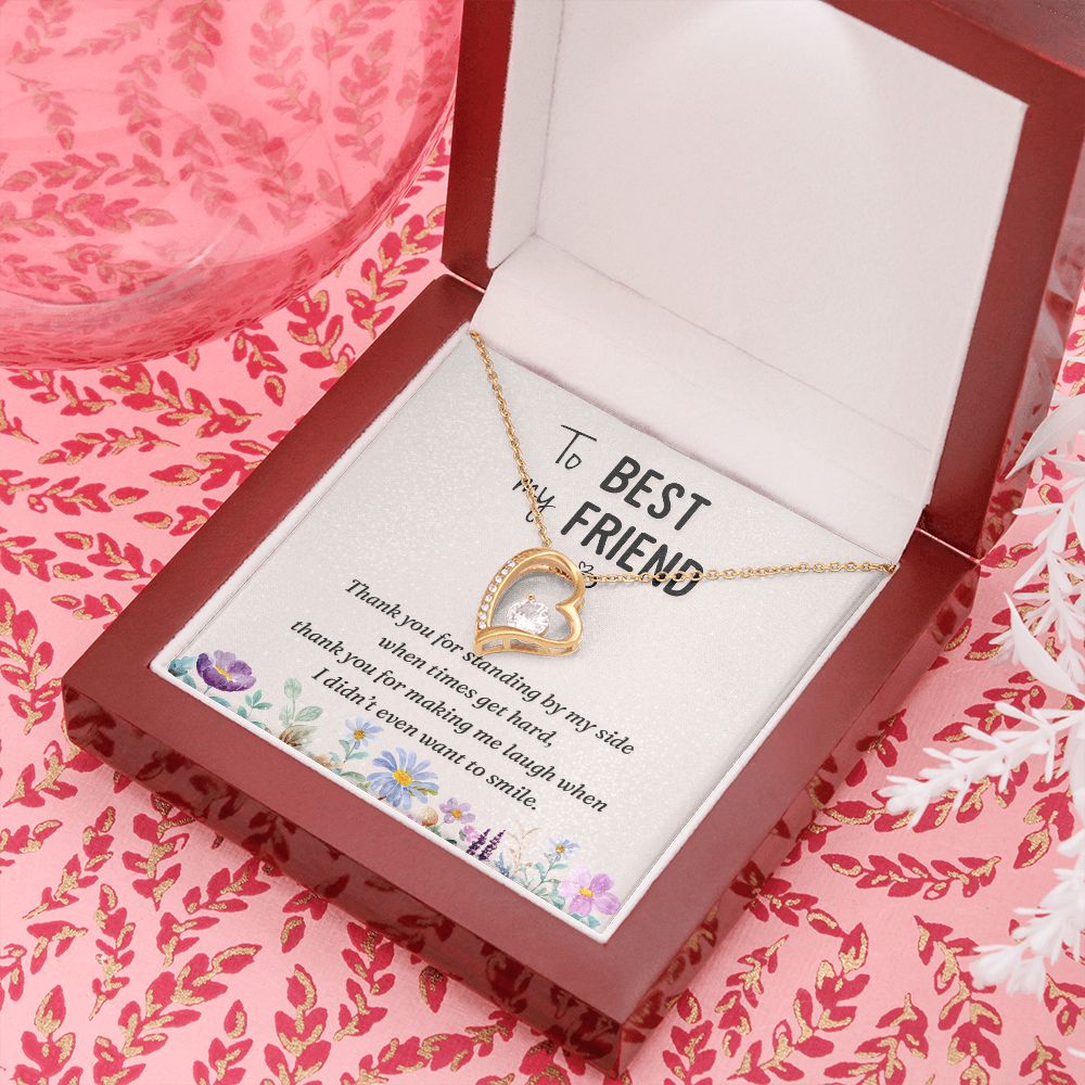 To My Best Friend Thank you Forever Necklace w Message Card-Express Your Love Gifts