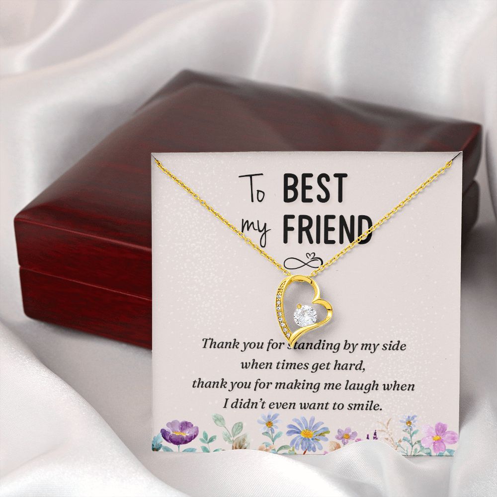 To My Best Friend Thank you Forever Necklace w Message Card-Express Your Love Gifts