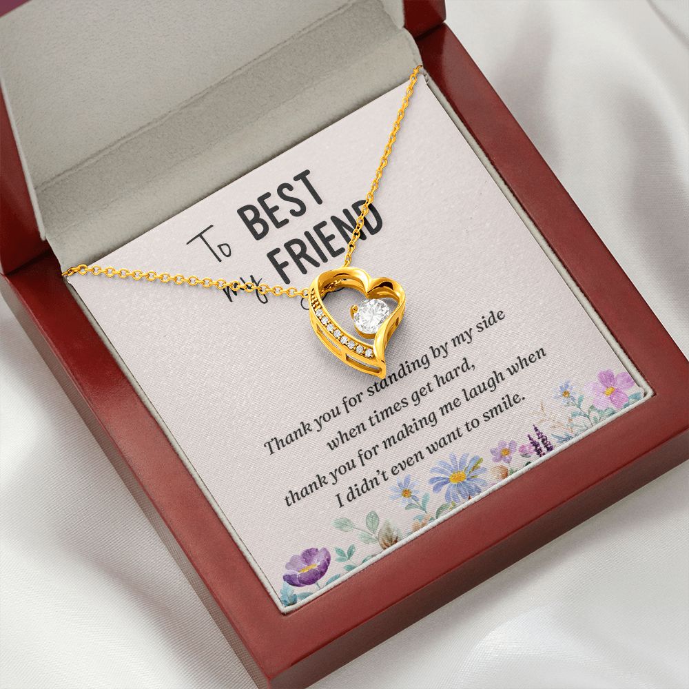 To My Best Friend Thank you Forever Necklace w Message Card-Express Your Love Gifts