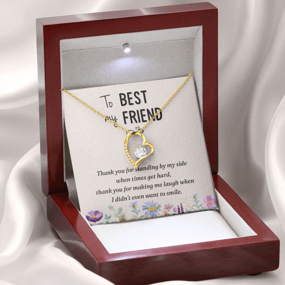 To My Best Friend Thank you Forever Necklace w Message Card-Express Your Love Gifts