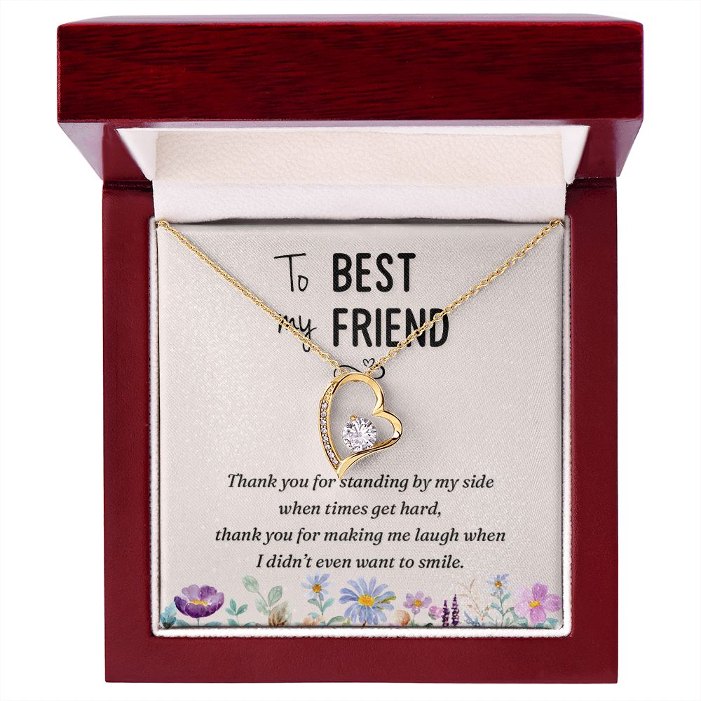 To My Best Friend Thank you Forever Necklace w Message Card-Express Your Love Gifts