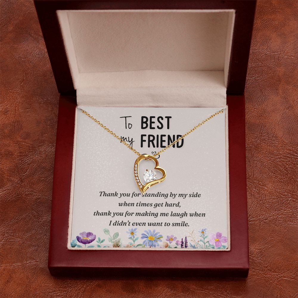 To My Best Friend Thank you Forever Necklace w Message Card-Express Your Love Gifts
