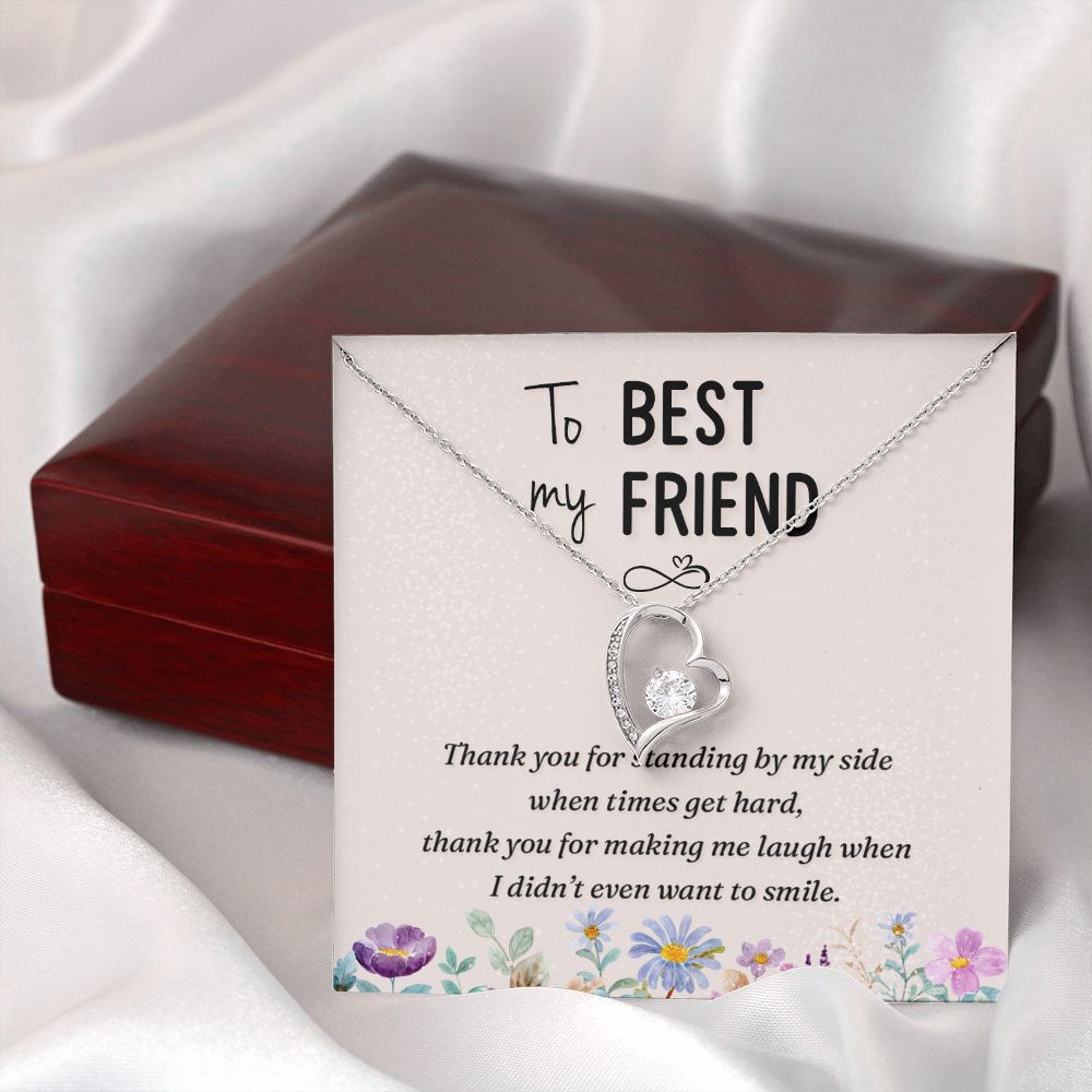 To My Best Friend Thank you Forever Necklace w Message Card-Express Your Love Gifts