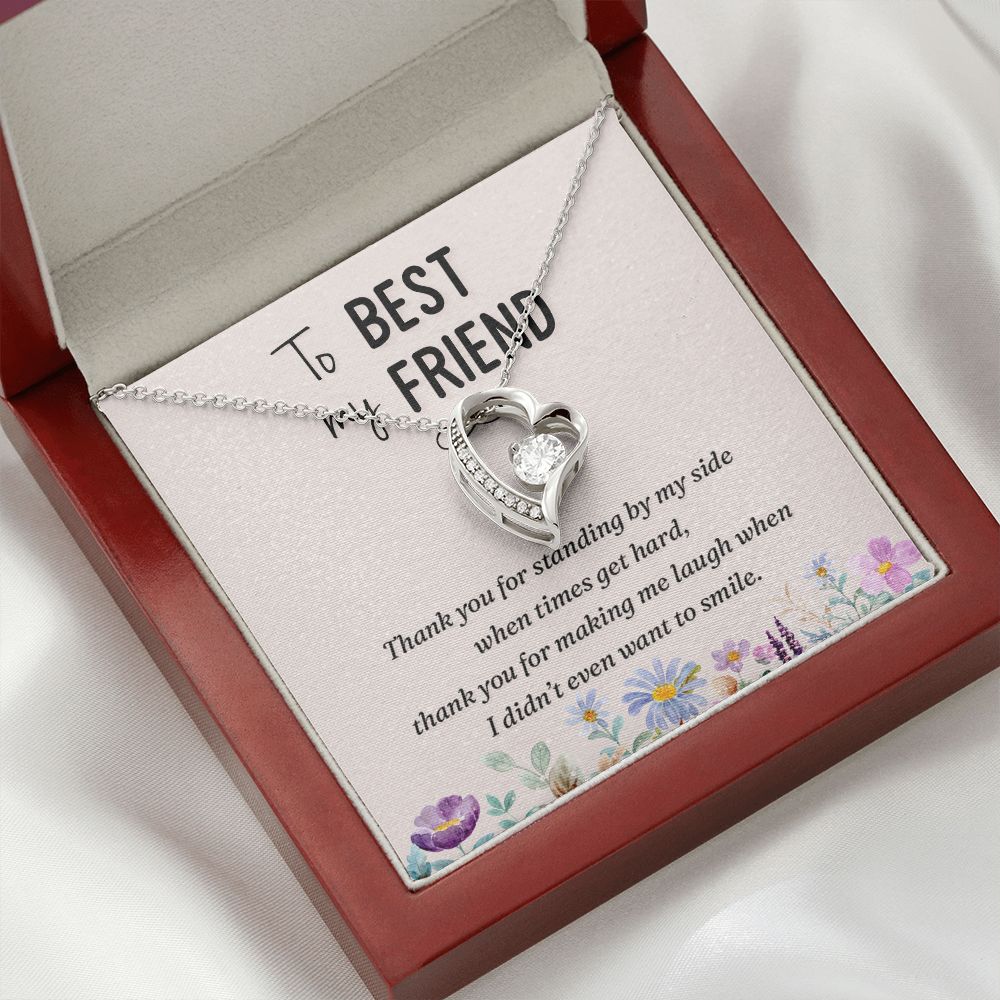 To My Best Friend Thank you Forever Necklace w Message Card-Express Your Love Gifts