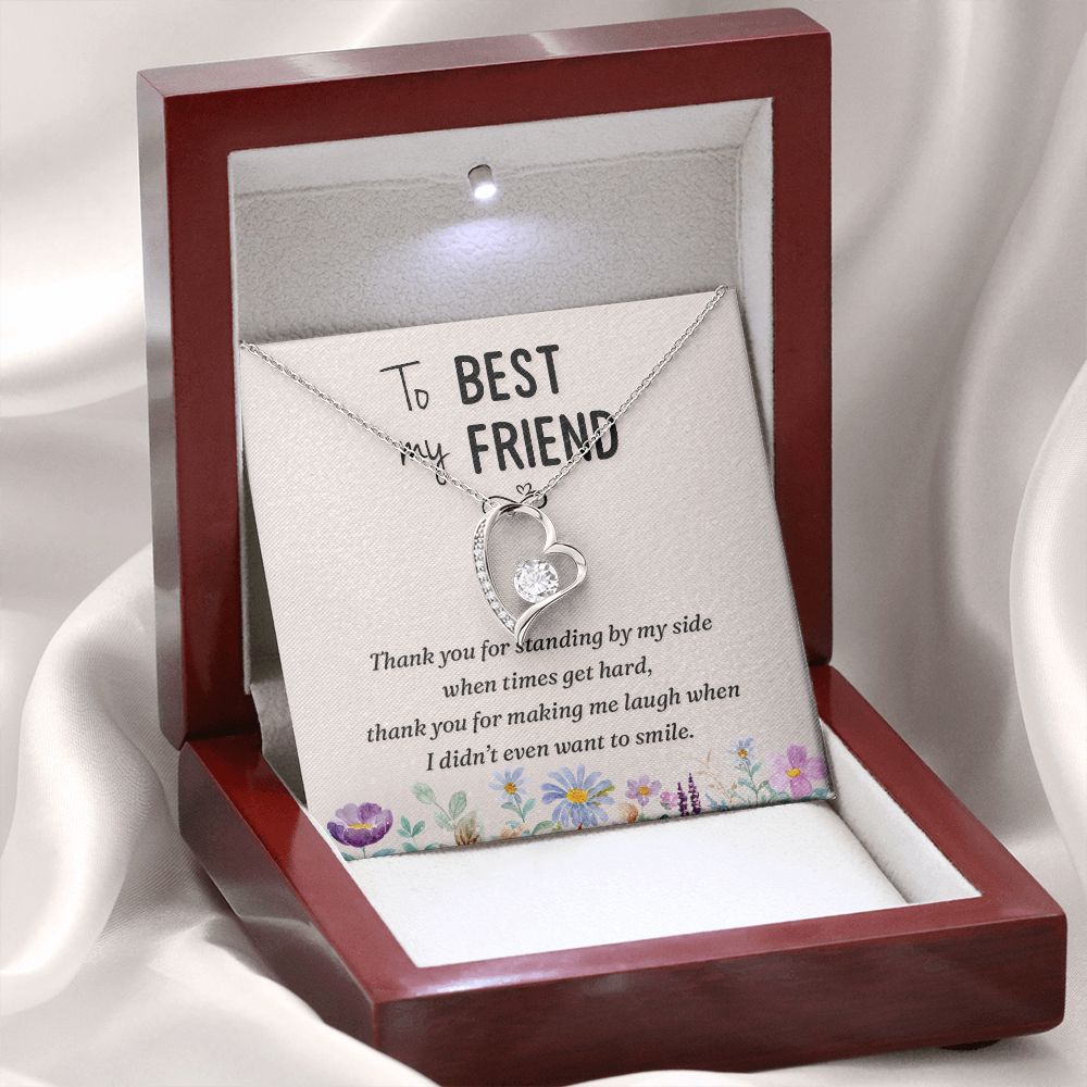 To My Best Friend Thank you Forever Necklace w Message Card-Express Your Love Gifts