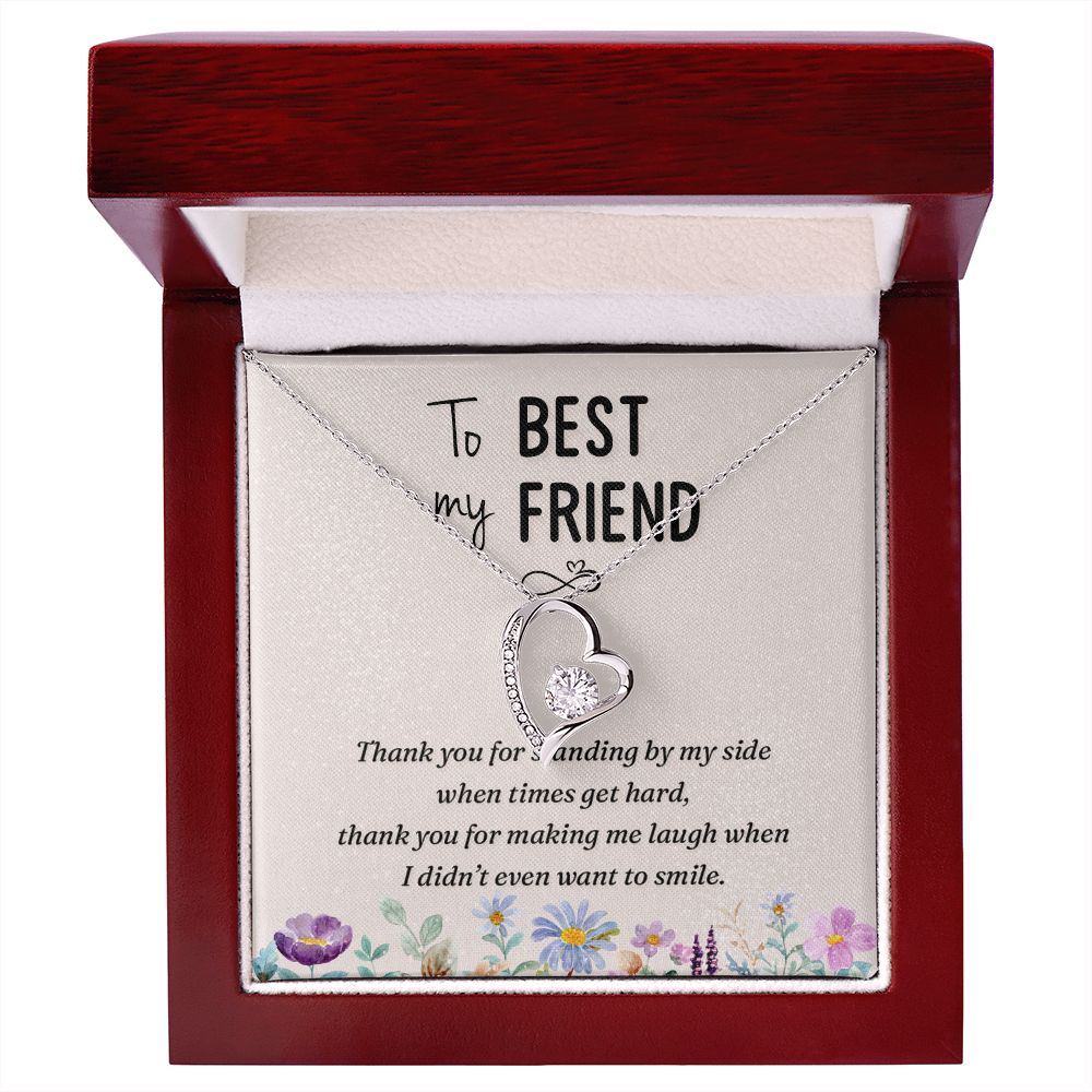 To My Best Friend Thank you Forever Necklace w Message Card-Express Your Love Gifts