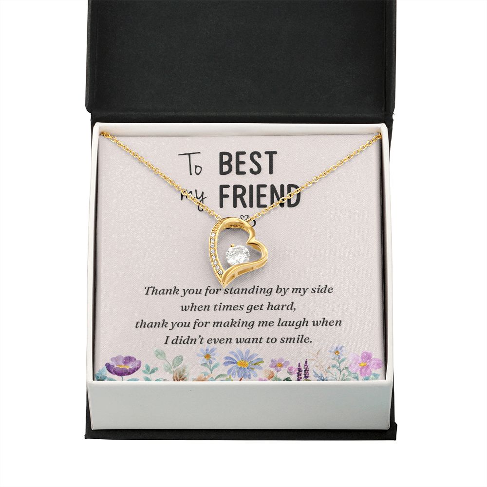 To My Best Friend Thank you Forever Necklace w Message Card-Express Your Love Gifts