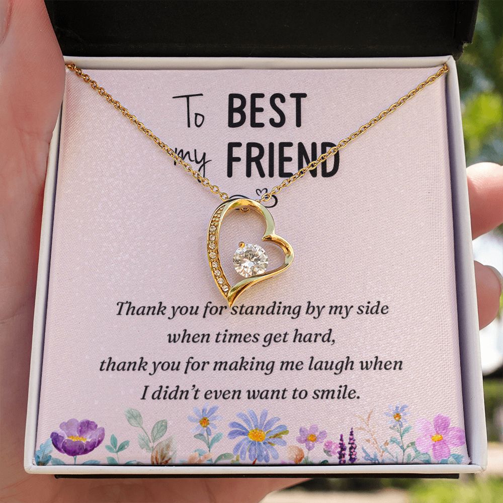 To My Best Friend Thank you Forever Necklace w Message Card-Express Your Love Gifts