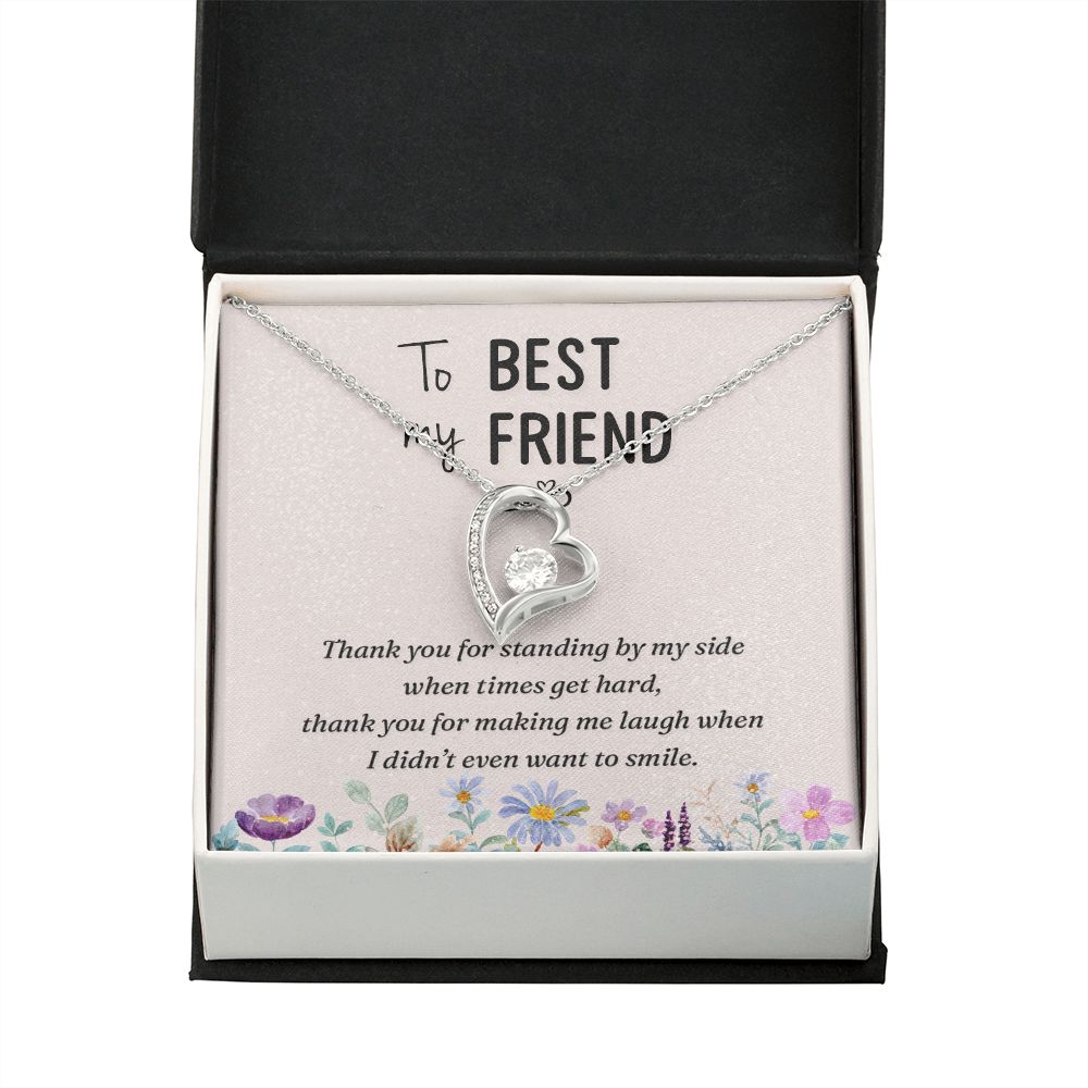 To My Best Friend Thank you Forever Necklace w Message Card-Express Your Love Gifts