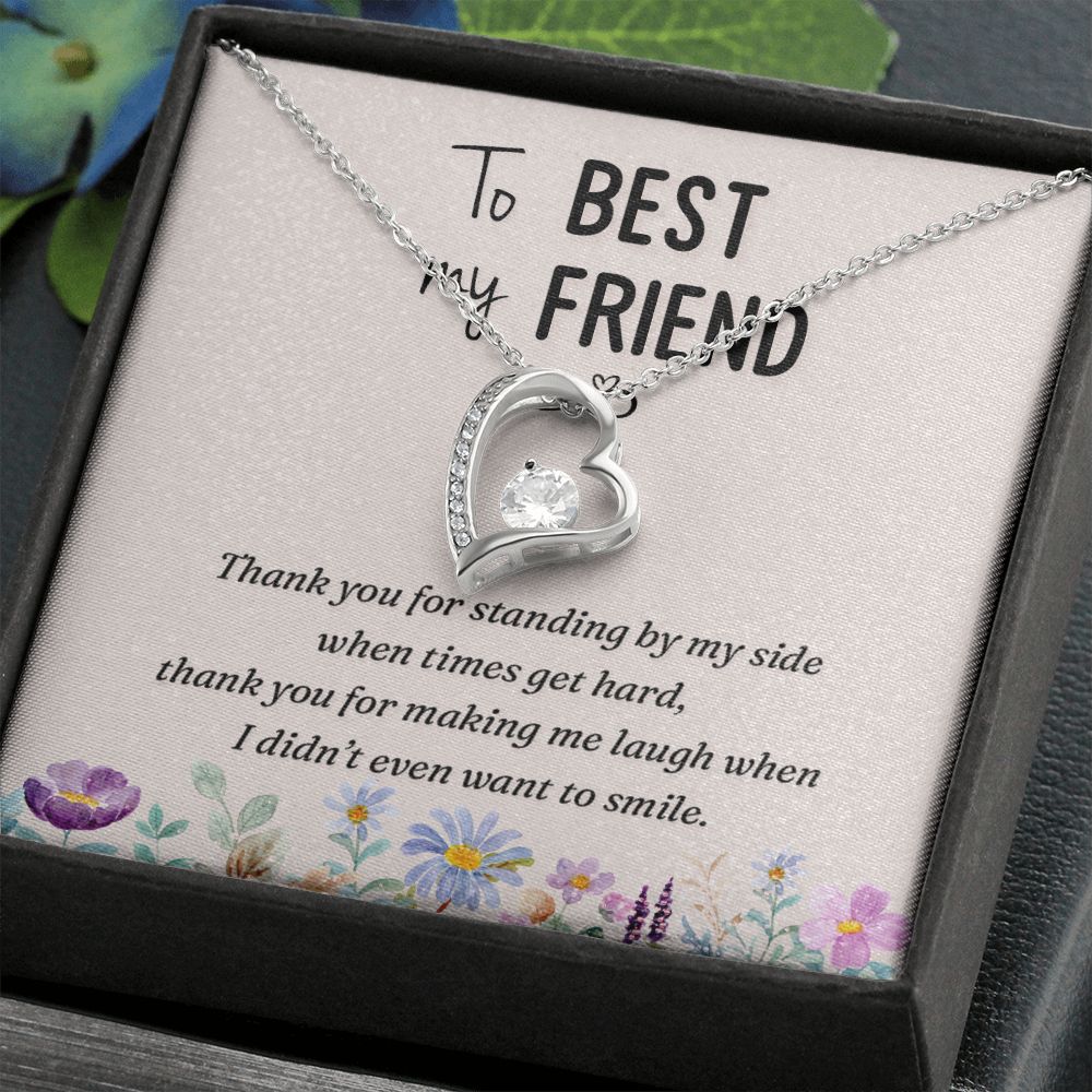 To My Best Friend Thank you Forever Necklace w Message Card-Express Your Love Gifts