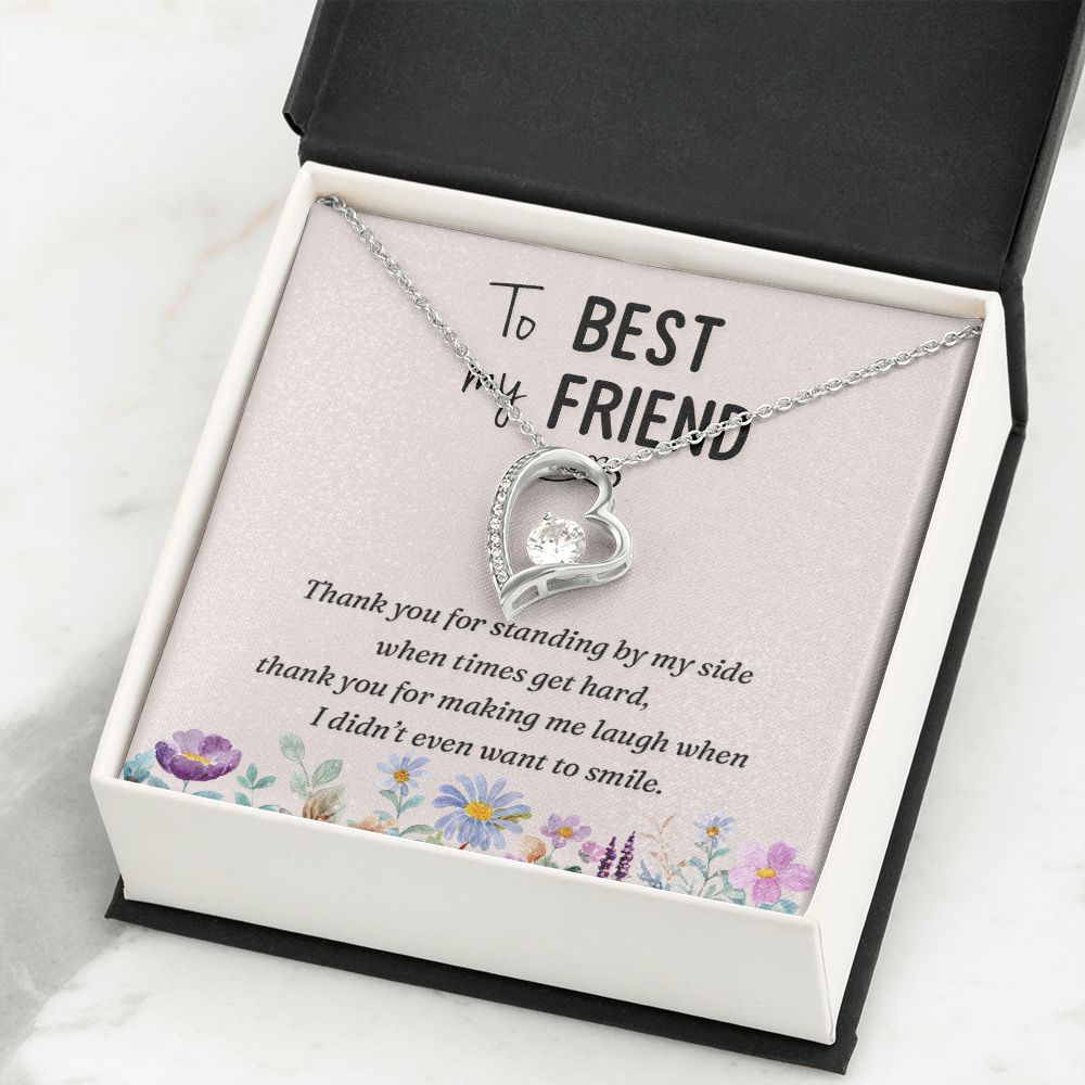 To My Best Friend Thank you Forever Necklace w Message Card-Express Your Love Gifts