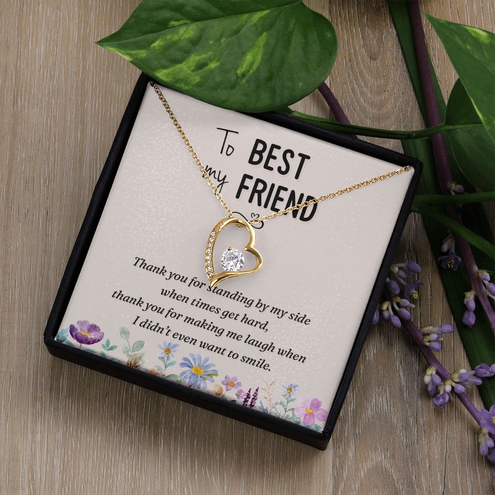 To My Best Friend Thank you Forever Necklace w Message Card-Express Your Love Gifts