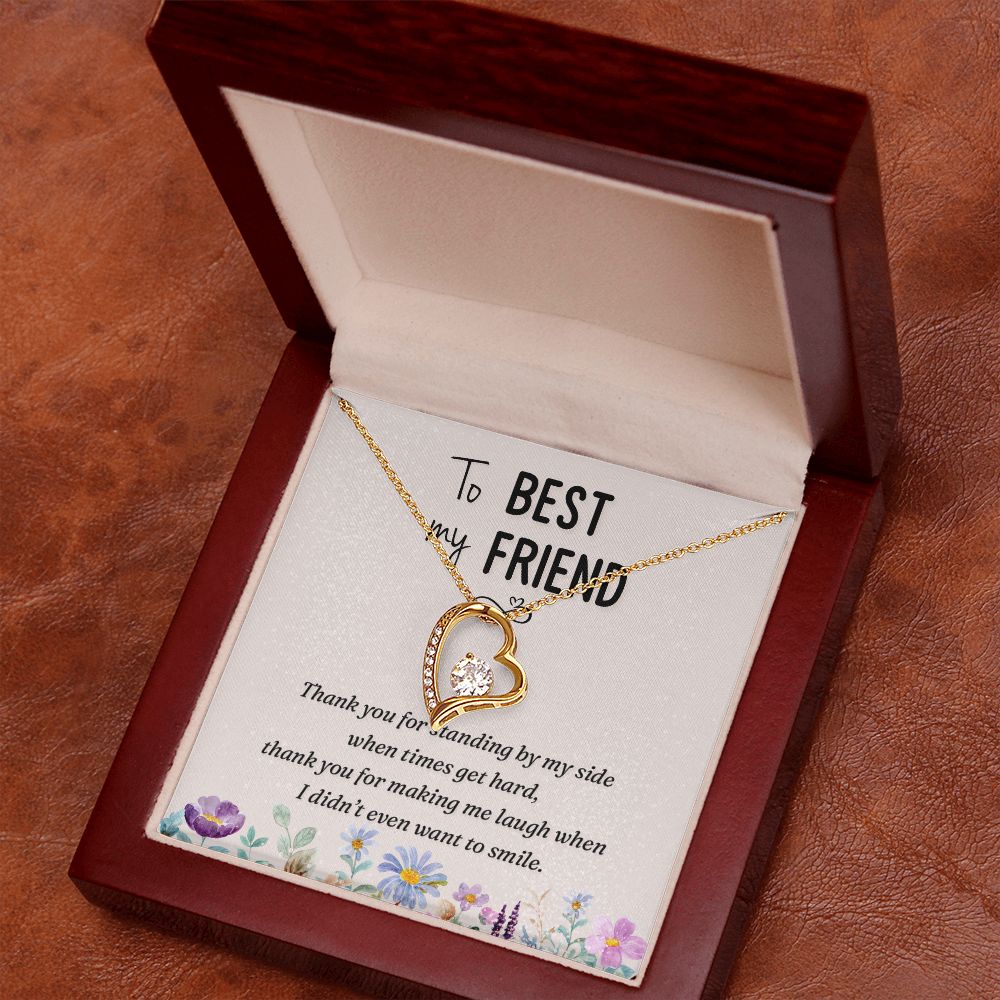 To My Best Friend Thank you Forever Necklace w Message Card-Express Your Love Gifts