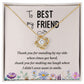 To My Best Friend Thank you Infinity Knot Necklace Message Card-Express Your Love Gifts