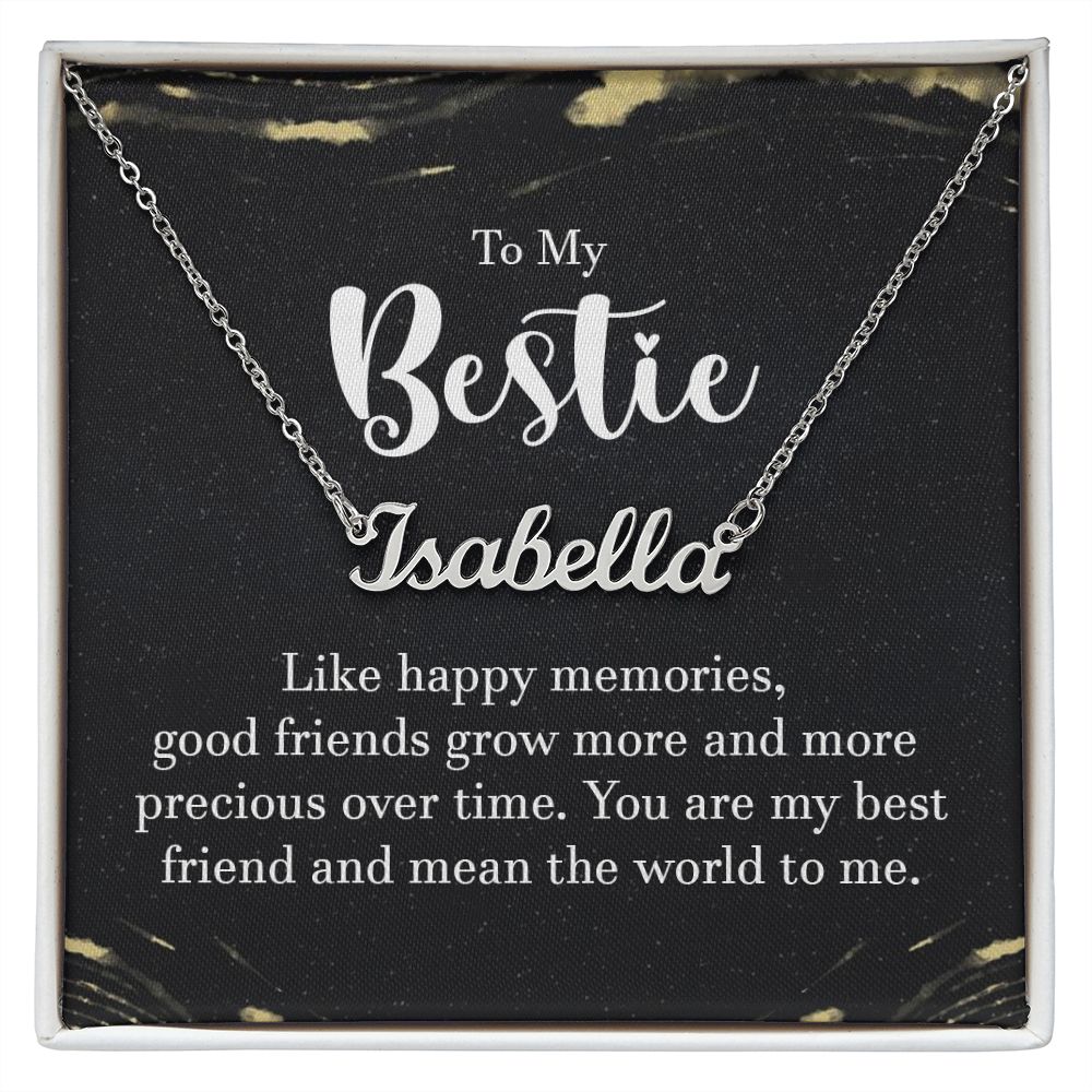 To My Bestie Like Happy Memories Custom Name Necklace-Express Your Love Gifts